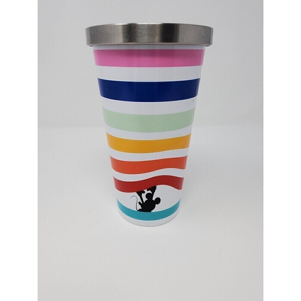 DISNEY X TARGET STAINLESS STEEL TUMBLER COFFEE WATER CUP RAINBOW MICKEY MOUSE